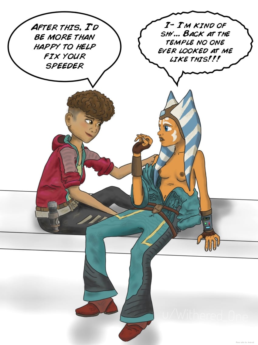 2020 2girls ahsoka_tano alien clone_wars coruscant disney english_text female female_only interspecies level_1313 mechanic megarasexy multiple_girls nipples science_fiction star_wars tagme text the_clone_wars:_season_seven togruta trace_martez