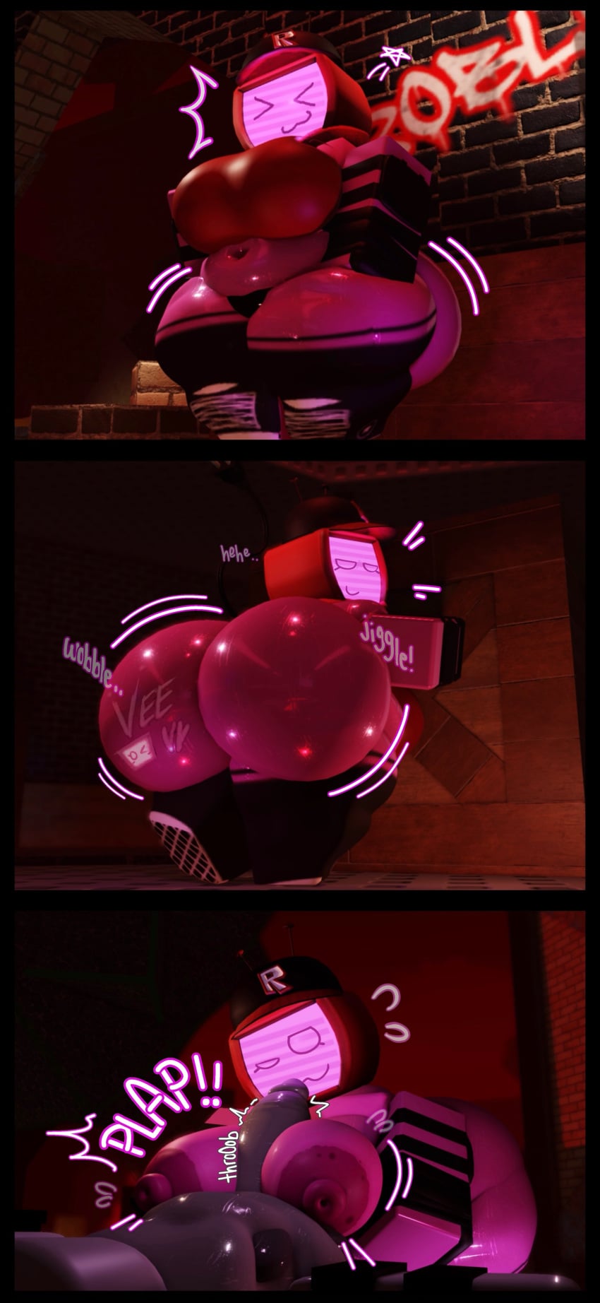 1girls 3d anonymous_male belly big_breasts bottomless chubby forsaken_(roblox) gaslight_engine gyat paizuri roblox shaking_ass tagme tv_head veeronica