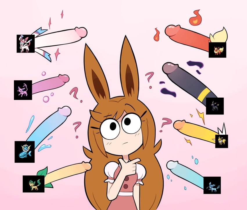 2020 5_fingers ? absurdres animal_ears bangs big_eyes big_penis black_body black_eyes black_skin blonde_hair blue_body blue_skin blush brown_body brown_fur brown_hair candyevie canid crotch_tuft disembodied_penis dress eevee eeveelution erection espeon eyelashes female female_focus fingers flareon fully_clothed fur genitals gradient_background group highres humanoid humanoid_genitalia humanoid_penis jolteon leafeon long_ears long_hair male mammal marine miscon multicolored_body multicolored_penis multicolored_skin nintendo noseless o_o penis pink_background pink_body pink_clothing pink_dress pink_skin pokemon pokemon_(species) red_body red_skin simple_background solo_focus striped_genitalia striped_penis stripes sylveon thinking tuft umbreon vaporeon white_body white_hair white_penis wide_eyed yellow_body yellow_skin youtube youtuber