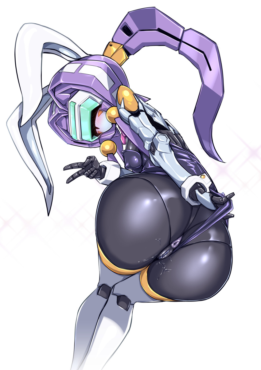 angelan anus ass ass_focus bunny_costume bunny_ears_(disambiguation) clothing costume female hi_res machine pochincoff presenting presenting_hindquarters robot solo virtual_on visor