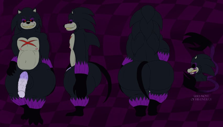 absurd_res alythewolfcat ass balls big_balls big_bulge big_butt big_penis black_claws bulge claws demon eldritch_humanoid eulipotyphlan feet femboy genitals hedgehog hi_res huge_balls huge_butt huge_cock hyper long_tail male mammal model_sheet nude penis sega solo sonic.exe sonic.exe_(creepypasta) sonic_the_hedgehog_(series) tail tentacle tentacle_claws thick_thighs xohar