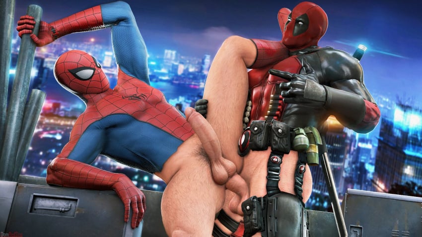 anal anal_sex deadpool domredsins gay gay_sex male male/male male_only marvel marvel_comics peter_parker spider-man wade_wilson