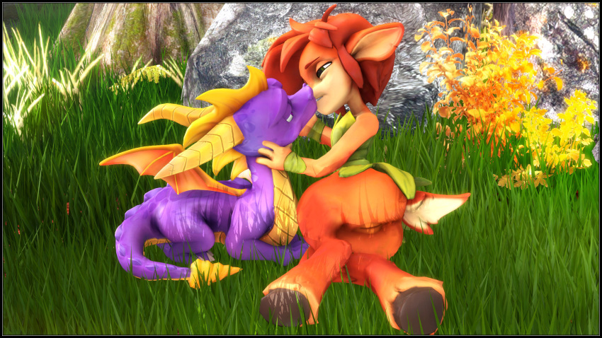 2020 3d activision anus ass clothing dragon duo elora female feral genitals hair hi_res kissing larger_female lewdyroom male nude photoshop pussy satyr size_difference smaller_male source_filmmaker spyro spyro_the_dragon straight video_games wings