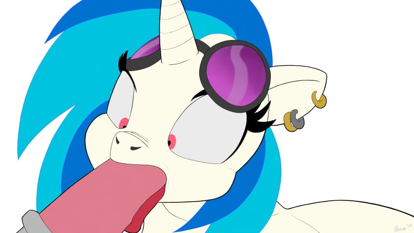 absurd_res anthro dj_pon-3_(mlp) equid equine fellatio female female_focus friendship_is_magic genitals hair hi_res horn horse male mammal my_little_pony oral penile penis pony sex shingo_(artist) straight straight_hair unicorn vinyl_scratch vinyl_scratch_(mlp)