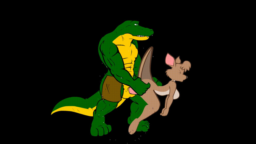 alligator animated anthro crocodile furry gif kangaroo matilda_(adventures_in_bushtown) rough sex skippy:_adventures_in_bushtown