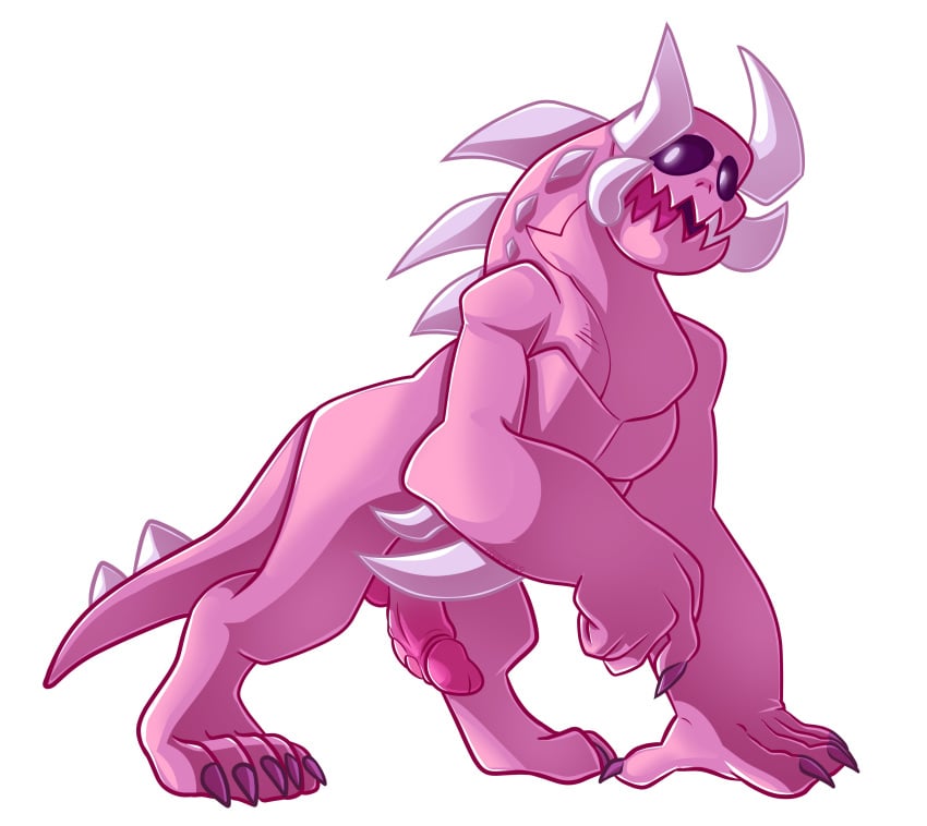 1boy balls cartoon_network corrupted_gem gem_(species) horns kaiju male male_only monster monster_steven penis pink_skin solo spikes steven_quartz_universe steven_universe steven_universe_future