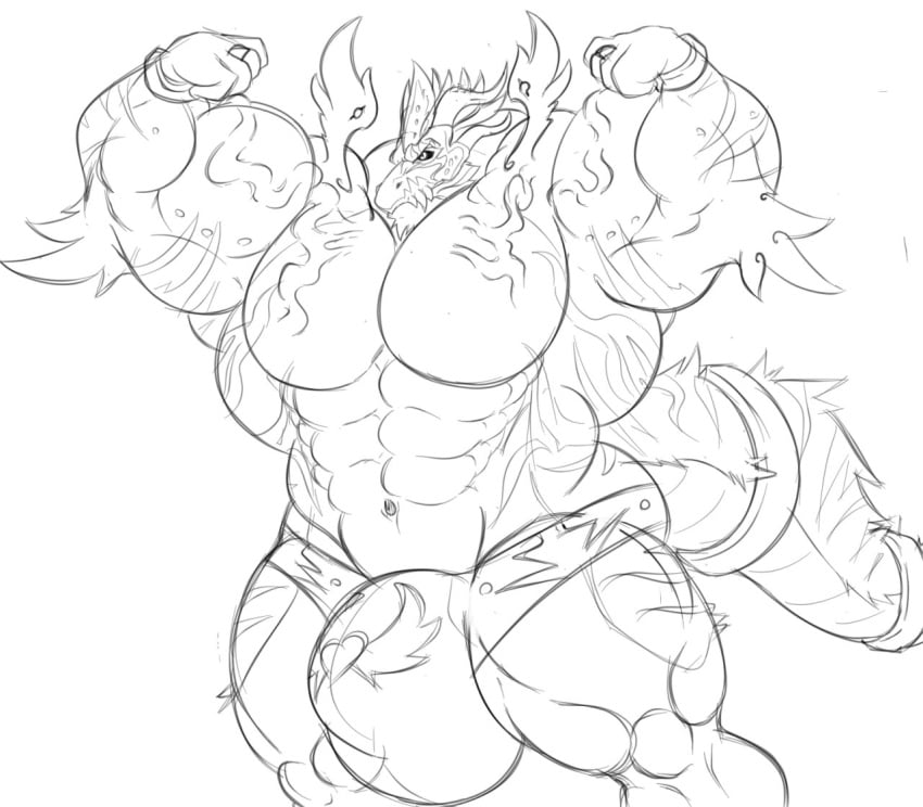 anthro balls big_balls big_bulge big_muscles big_penis bulge canid canine canis clothing dragon drazenvayne_(character) finger_ring flexing fusion genitals huge_balls huge_bulge huge_cock huge_muscles hybrid hyper hyper_balls hyper_bulge hyper_genitalia hyper_muscles hyper_penis male male_only mammal monochrome muscular navel penis sachiel_666 sketch small_wings solo underwear vein veiny_muscles wings wolf