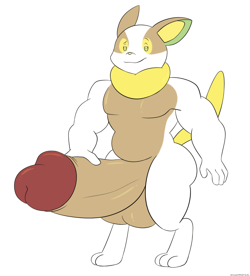 1boy absurd_res anthro anthrofied barazoku big_penis furry hi_res huge_cock humanoid_genitalia humanoid_penis hyper hyper_genitalia hyper_penis male male_only muscular nintendo penis pokémon_(species) pokemon pokemon_(species) pokemon_ss smushpretzel solo video_games yamper