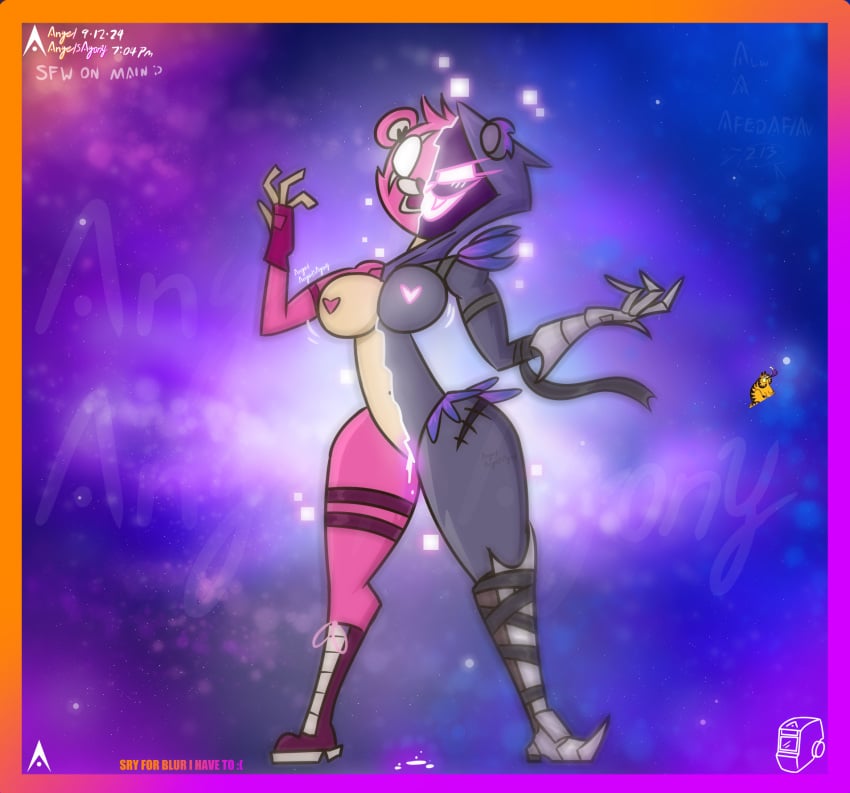 agonywelds angelsagony ass big_breasts blurry_background breasts cuddle_team_leader curvy female fortnite furry furry_female glowing_eyes meme nipples pussy pussy_juice pussy_juice_drip raven_team_leader squirting text thick_ass thick_thighs thighs wide_hips