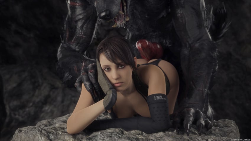 3d before_sex blender blender_(software) bored female indifferent light-skinned_female looking_at_viewer male metal_gear_solid metal_gear_solid_v quiet_(metal_gear) quietclimax werewolf