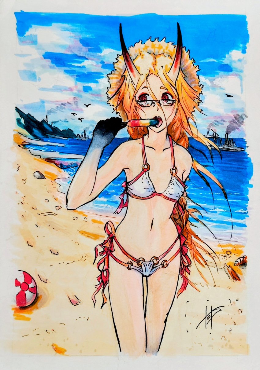 bikini burshtynka_(plagueart) original_character plagueart tagme traditional_media_(artwork)