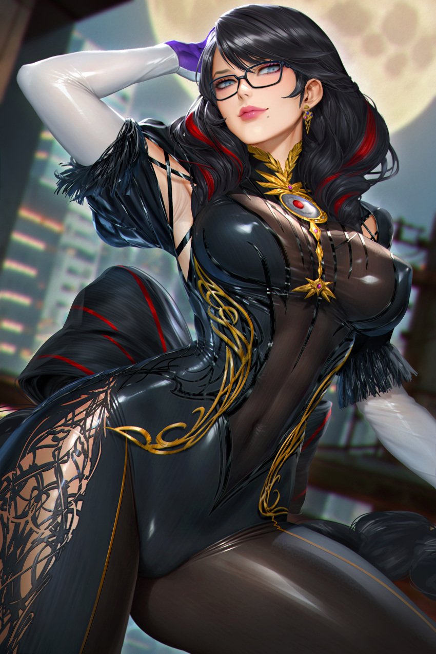 1female 1girls absurd_res absurdres arm_length_gloves athletic athletic_female bayonetta bayonetta_(character) bayonetta_3 beauty_mark beauty_mark_under_mouth big_breasts black_bodysuit black_clothes black_clothing black_hair blue_eyes bodysuit breasts busty clothed clothed_female clothing ear_ring earring earrings eyewear female female_focus female_only fit fit_female glasses gloves high_resolution highres hips huge_breasts large_breasts light-skinned_female light_skin long_hair mature mature_female mature_woman navel neoartcore nintendo nudtawut_thongmai platinum_games red_lips red_lipstick slim_girl slim_waist solo solo_female solo_focus stomach thick_thighs thighs toned toned_body toned_female toned_stomach white_gloves wide_hips