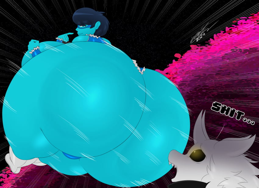 ass ass_bigger_than_head big_breasts big_butt blue_body blue_clothing blue_eyes blue_hair blue_nipples blue_skin blue_skinned_female butt_slam clothed clothing cosplay deltarune dumptruck_ass huge_ass huge_breasts human hyper_ass hyper_breasts itisjoidok joid_(itisjoidok) kris_(deltarune) kris_female_(deltarune) rainbow_mika rainbow_mika_(cosplay) street_fighter undertale_(series)