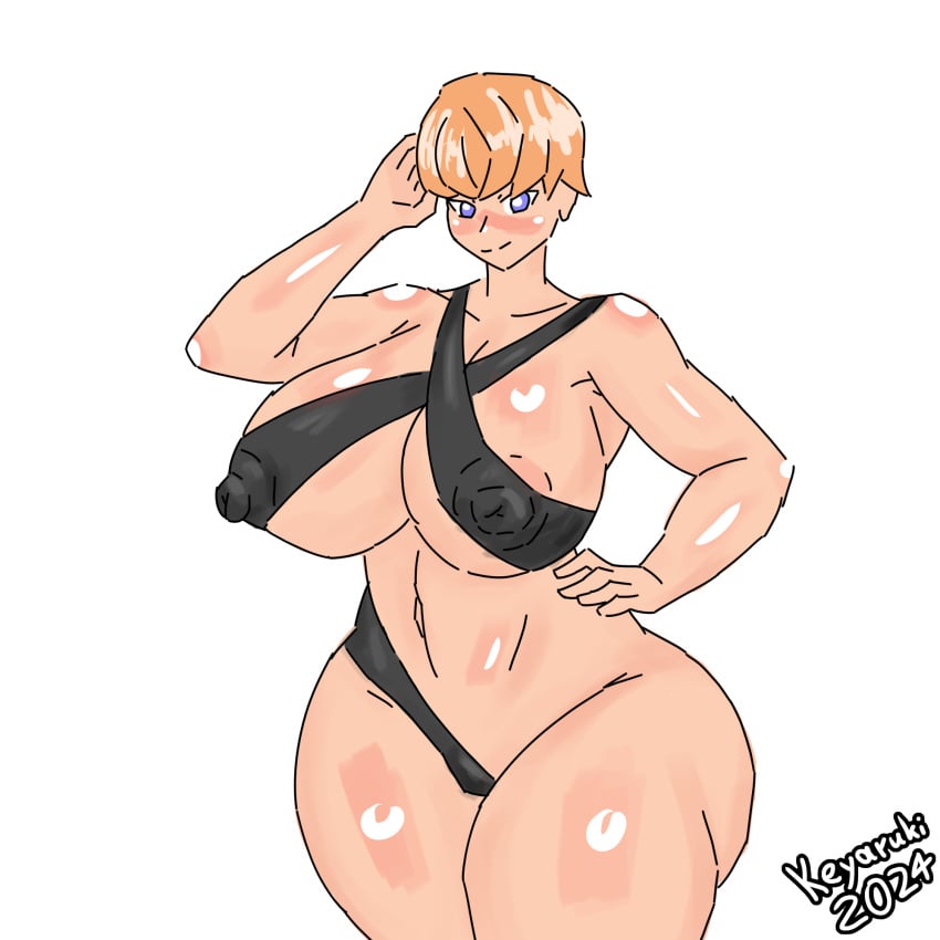 1female 1girls 2d 2d_(artwork) ass big_ass big_breasts big_hips big_thighs boobs_bigger_than_head breasts d&#039;arce fear_and_hunger fear_and_hunger:_termina female female_focus female_only flat_colors gigantic_breasts hips keyaruki massive_breasts shiny_skin signature simple_background simple_coloring skimpy skimpy_bikini skimpy_clothes skimpy_outfit solo solo_focus standing strong_woman thick_thighs thighs twitter_link unrealistic_proportions voluptuous voluptuous_female