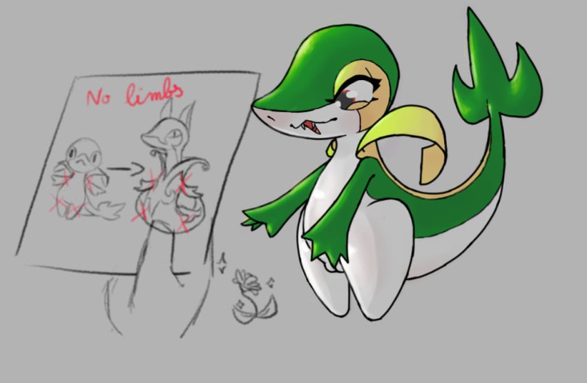 drawing duo female feral flower generation_5_pokemon genitals human male mammal mrmystery_guy nintendo oblivious plant pokemon pokemon_(species) pussy size_difference smaller_female snivy unnamed_character