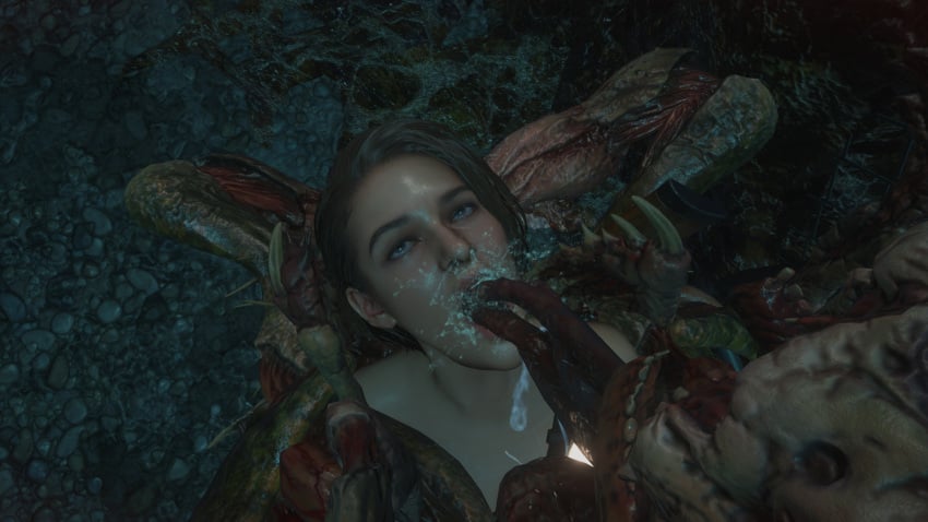 1girls 1monster 3d anonymous_artist arachnid arthropod capcom deepthroat drain_deimos egg_implantation fellatio female gagging hi_res human interspecies jill_valentine jill_valentine_(sasha_zotova) long_penis male mammal monster nude oral oral_penetration oviposition penetration rape resident_evil resident_evil_3 resident_evil_3_remake sloppy straight throat_abuse throat_fuck tongue tongue_out unknown_artist video_games