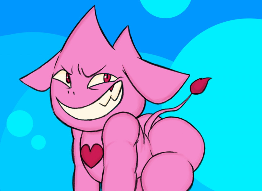 anthro ass ass_up cartoon_network chibi filthyopossum grin male male_only mammal mao_mao:_heroes_of_pure_heart pink_body pinky_(mao_mao) presenting presenting_hindquarters rhinocerotoid smile solo