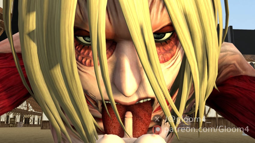 angry angry_face animated animation anime annie_leonhardt annoyed ass attack_on_titan big_body big_breasts big_butt big_muscles blonde_hair clothed cum cum_in_mouth cum_inside cumshot ejaculation erection feet female_titan foot_fetish footjob futa_with_female futanari genitals giantess gloom4_(artist) hi_res human jiggle jiggle_physics jiggling_ass licking licking_penis long_hair looking_at_viewer money nude nude_female open_mouth outside patreon pounding prostitution public public_nudity public_sex pussy raw_sex sex sex_from_behind shaking_ass shaking_breasts shaking_butt shingeki_no_kyojin shocked shocked_expression short_hair size_difference slamming spread_legs standing standing_footjob thick_thighs titan tongue tongue_out vaginal_penetration white_body wide_hips