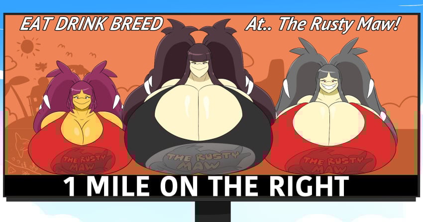ashley_(igph) billboard camilla_(igph) erica_(igph) huge_breasts igphhangout mawile mega_mawile pokemon tagme