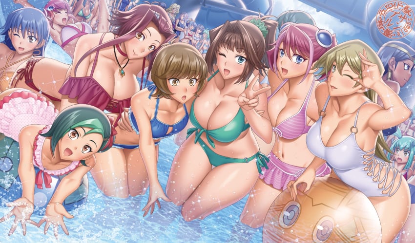 6+girls akiza_izinski alexis_rhodes alternate_breast_size alternate_costume alternate_hairstyle anna_kozuki big_breasts blair_flannigan blonde_hair blue_hair brown_hair celina dark-skinned_female dark_skin female female_only green_eyes isis_ishtar kotori_mizuki luna_(yu-gi-oh!) mai_valentine multiple_girls pink_hair ponytail pool red_hair serena_(yu-gi-oh!_arc-v) short_hair shounen_jump skye_zaizen suzume_inui swimming_pool swimsuit swimwear tea_gardner tenjouin_asuka tori_meadows voluptuous yu-gi-oh! yu-gi-oh!_5d's yu-gi-oh!_arc-v yu-gi-oh!_duel_links yu-gi-oh!_duel_monsters yu-gi-oh!_gx yu-gi-oh!_zexal yuu-gi-ou_vrains zaizen_aoi zuzu_boyle