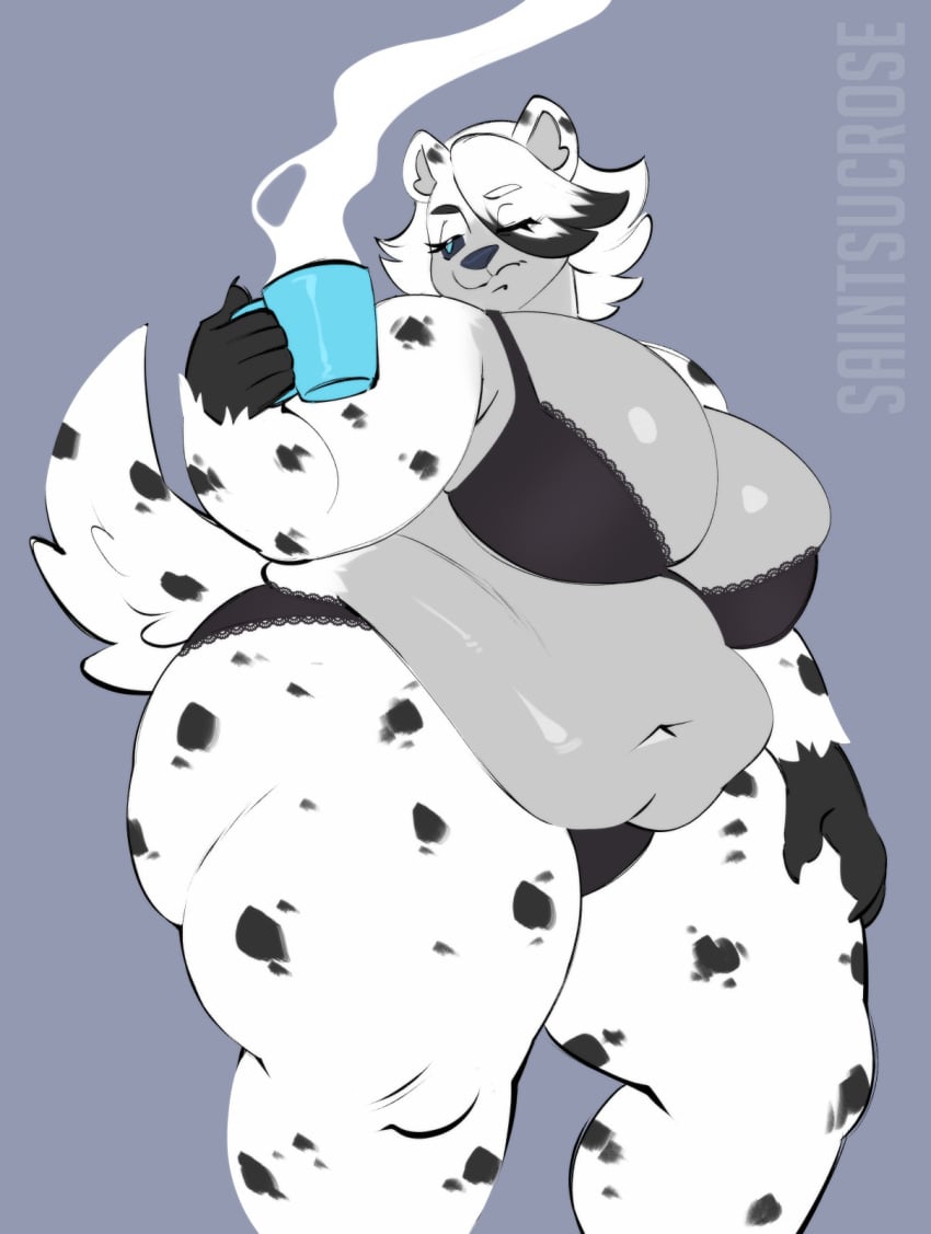 bbw big_breasts breasts female furry huge_breasts overweight saintsucrose tagme thick_thighs wide_hips