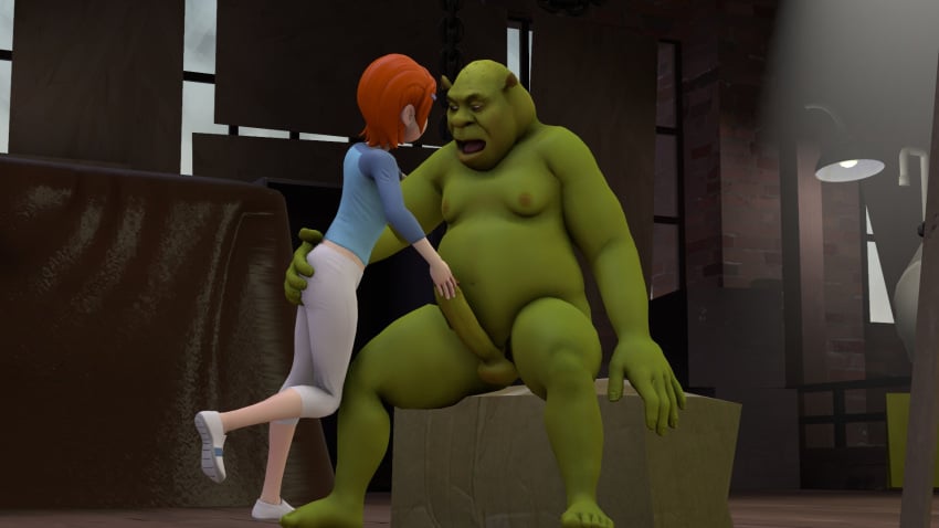 3d ben_10 cartoon_network crossover dreamworks garbagesfm gwen_tennyson penis shrek shrek_(series) source_filmmaker testicles