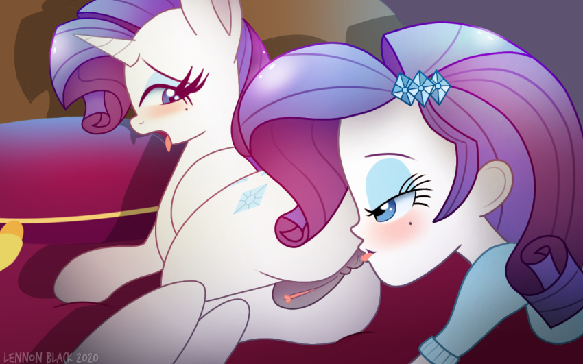 anal analingus anilingus anus bestiality blush duo equestria_girls equid eyeshadow female female/female feral friendship_is_magic furry genitals horn human human_on_feral human_rimming_feral lennonblack looking_back looking_pleasured makeup mammal my_little_pony oral pussy rarity_(eg) rarity_(mlp) rimjob rimming selfcest sex square_crossover tongue tongue_out unicorn yuri zoophilia