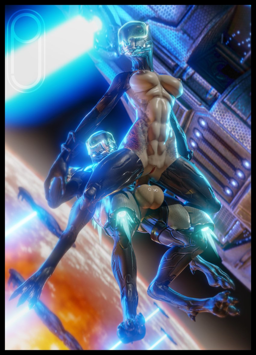 3d absurd_res alien anal anal_penetration anthro athletic balls covenant digital_media_(artwork) duo female female_genitals halo_(series) hi_res ibie&#039;shan kig-yar male male/female microsoft nude penetration pickle_juice public reptile scalie space tagme toned toned_female xbox_game_studios