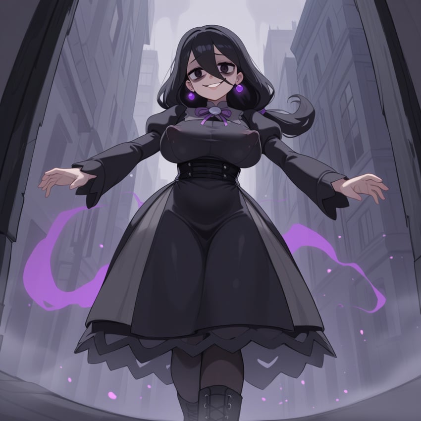 ai_generated c.c.leah hag hex_maniac hex_maniac_(z-a) hex_mom nipples_visible_through_clothing npc_trainer pokemon pokemon_legends:_z-a pokemon_za