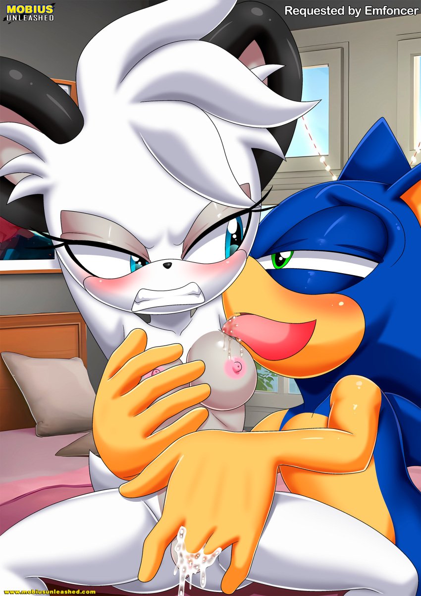 1boy 1girls anthro barby_koala bbmbbf blush breasts cum female finger_fuck fingering licking male male/female masturbation mobian_(species) mobius_unleashed nipples nude open_mouth palcomix pussy sega sex sonic_(series) sonic_the_hedgehog sonic_the_hedgehog_(series) teeth tongue tongue_out