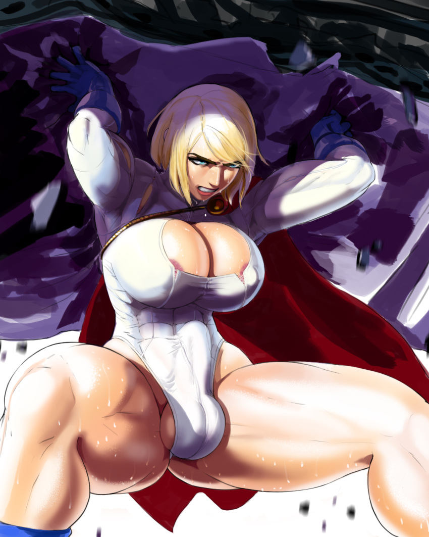 1futa 2d 2d_(artwork) abs aka6 balls big_breasts blonde_hair breasts bulge cleavage dc dc_comics dickgirl erection erection_under_clothes female futa_only futanari huge_breasts intersex karen_starr large_breasts moaning muscles muscular muscular_female muscular_futa muscular_futanari naughty_face penis penis_under_clothes power_girl seductive solo solo_futa spread_legs sweat tagme testicles thick_thighs