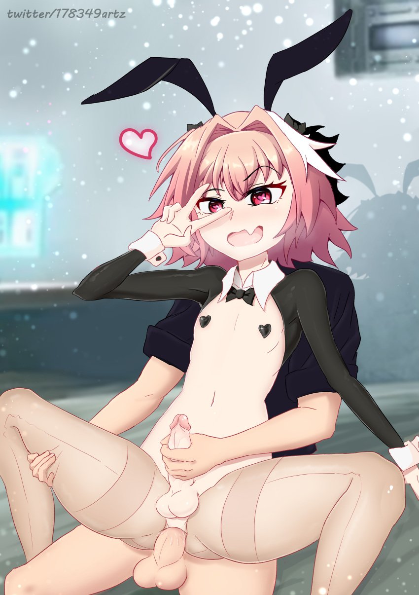 178349 anal anal_sex astolfo_(fate) bunny_costume bunny_ears bunnysuit fate/grand_order fate_(series) femboy fujimaru_ritsuka_(male) gay handjob heart-shaped_pupils heart_pasties male_only reverse_bunnysuit trap yaoi