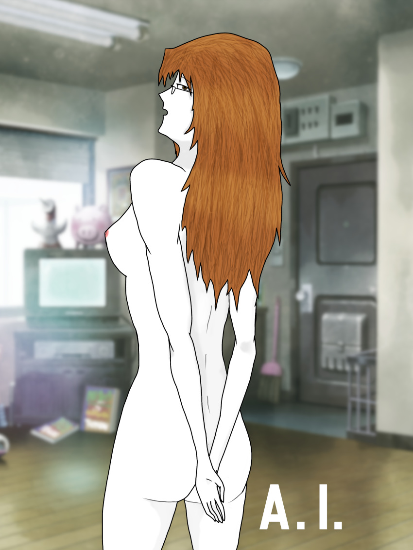 female kiryuu_moeka naked nipples no_panties nude solo_focus steins;gate