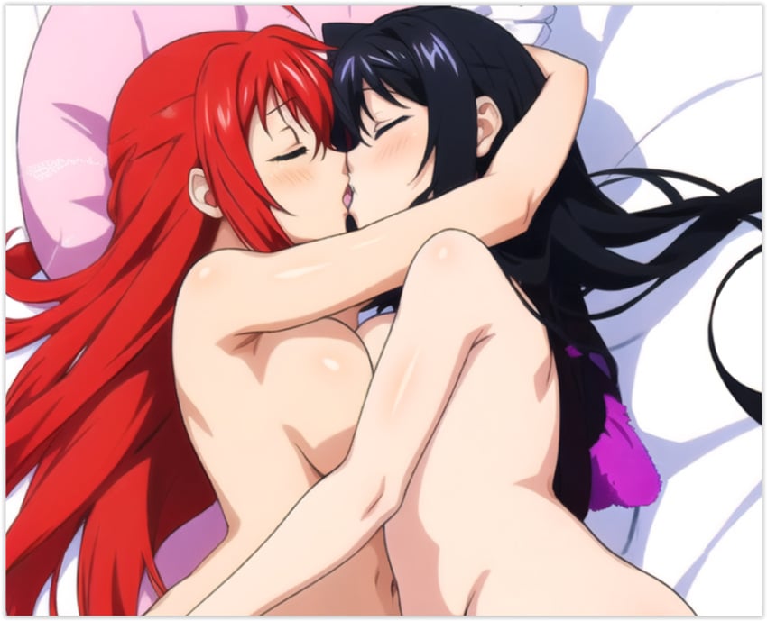 akeno_himejima girl_on_girl high_school_dxd lesbian lesbian_couple lesbian_kiss lesbian_sex lesbians rias_gremory yuri