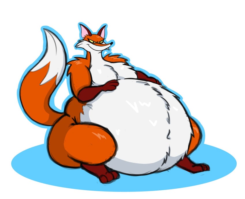 evita fat fox foxbusters furry huge_belly mizz-britt morbidly_obese smirk