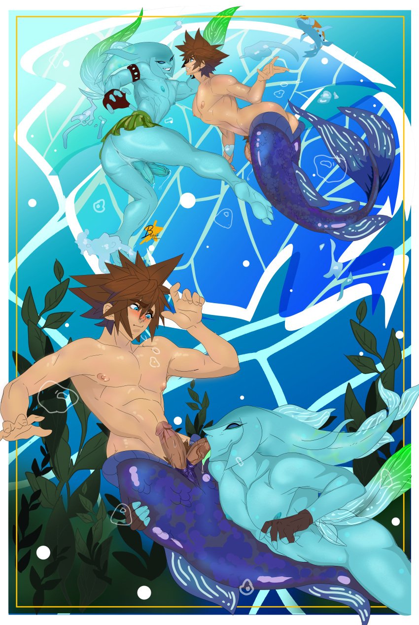 beau_chxn blowjob cuntboy diphallia diphallism fellatio kingdom_hearts link link_(ocarina_of_time) long_tongue majora's_mask male/male male_focus male_only mermaid mermaid_tail multi_genitalia multiple_penises skirt_lift slit slitfluid sora sora_(kingdom_hearts) swimming tagme the_legend_of_zelda the_legend_of_zelda:_majora's_mask the_legend_of_zelda:_ocarina_of_time the_little_mermaid tunic twink underwater underwater_sex upskirt zora zora_link