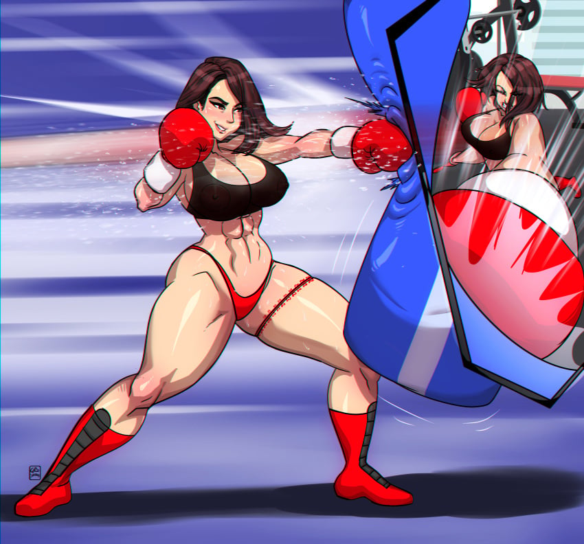 1girls alternate_version_available big_ass big_breasts big_thighs boxing_gloves breasts bust busty chest curvaceous curvy curvy_figure digital_media_(artwork) female female_only gabocaricaturas gloves hips hourglass_figure huge_ass huge_breasts large_ass large_breasts light-skinned_female light_skin mature mature_female original original_character punching_bag red_boxing_gloves red_gloves slim_waist solo thick thick_hips thick_legs thick_thighs thighs voluptuous waist wide_hips wide_thighs