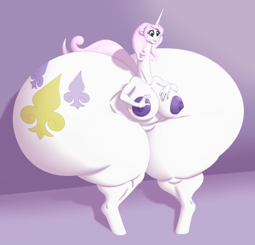 absurd_res ass big_butt breasts cutie_mark equid female fleur_de_lis_(mlp) friendship_is_magic furry hi_res horn huge_butt hyper hyper_butt inflation mammal my_little_pony nonuberis nude solo thespacepon3 unicorn