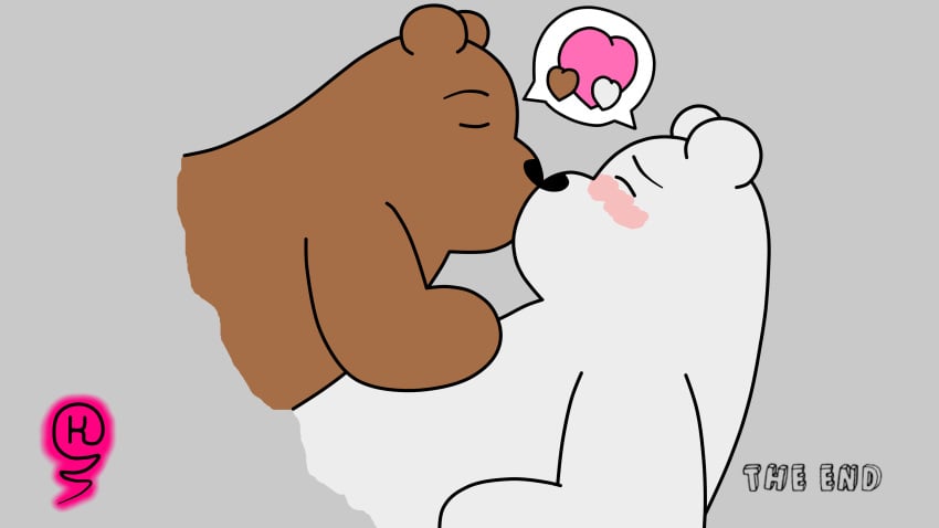 bear furry furry_only grizzly_(wbb) ice_bear kakau221 no_humans we_bare_bears yaoi