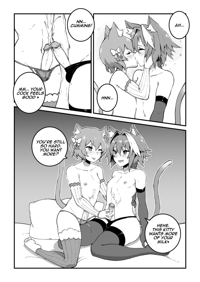 astolfo_(fate) balls_in_panties blush blushing cat_boy cat_ears cat_tail catboy closed_eye closed_eyes comic crossover cum cum_on_body cumming eyes_closed fate/grand_order fate_(series) felix_argyle femboy femboy_on_femboy feminine_male frottage gay gay_sex girly kiss kissing lingerie making_out male male_on_male masturbating masturbating_another masturbation neko nekomata penis penis_on_penis penis_rub penis_rubbing penis_rubbing_against_penis pizzachan re:zero_kara_hajimeru_isekai_seikatsu rubbing_penis smile smiling sticking_out_tongue stockings stroking_cock stroking_penis tongue_out trap trap_on_trap wink winking yaoi