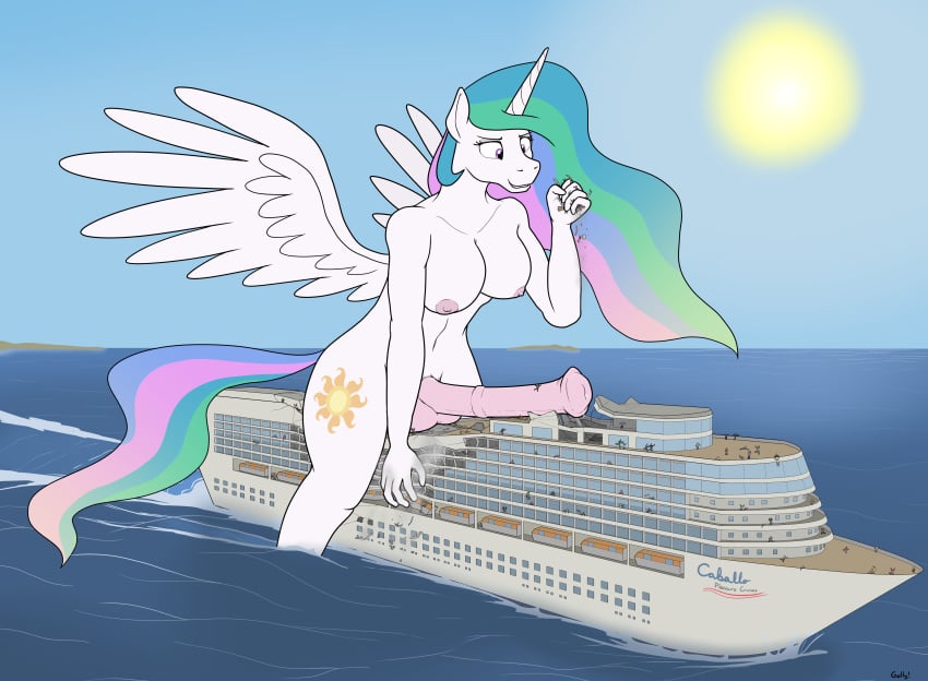 1futa 2020 absurd_res alicorn anthro balls breasts completely_nude cruise_ship cutie_mark destruction equid equine friendship_is_magic furry futa_only futanari genitals giantess hi_res horn macro mammal merchant_ship micro my_little_pony nude nude_futanari passenger_ship penis princess_celestia_(mlp) rapidstrike sea ship size_difference solo vehicle water watercraft wings