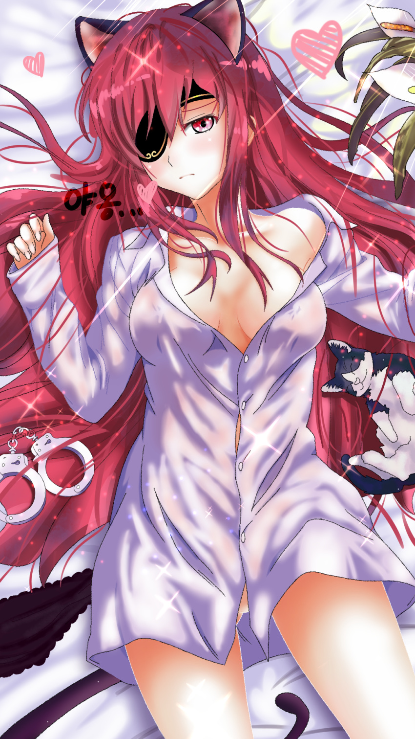 1girls eyepatch female female_only hwa_ryun nekomimi red_hair solo tagme tower_of_god