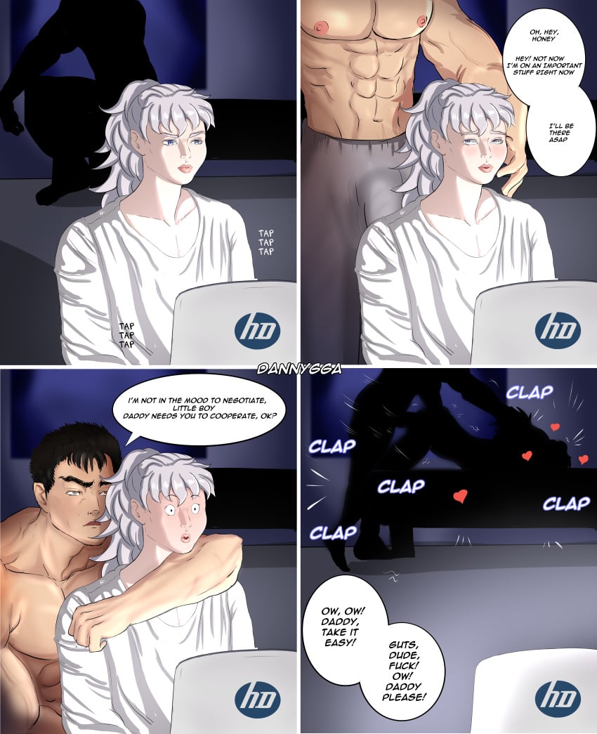 2boys anal anime berserk big_penis bigger_male breeding comic couple daddy daddy_kink dannygga fanart femboy gay griffith guts_(berserk) hentai male manga muscular muscular_male nsfw overly_muscular penis yaoi