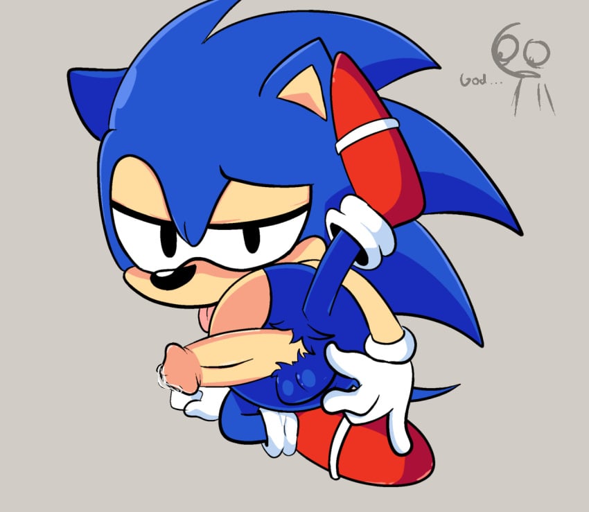 ankifun anthro anthro_only anus ass bad_anatomy blue_fur classic_sonic classic_sonic_(universe) english_text erection genitals gloves hedgehog humanoid legs_up looking_at_viewer male male_only penis rear_view sega simple_background solo solo_focus sonic_(series) sonic_cd sonic_mania sonic_superstars sonic_the_hedgehog sonic_the_hedgehog_(series) spread_legs tail tongue tongue_out vein veiny_penis