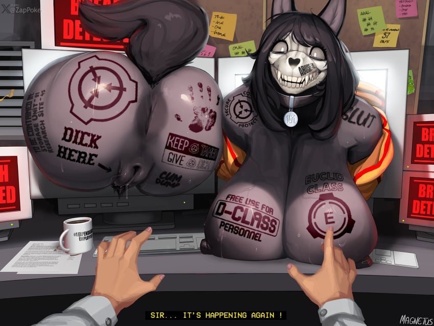 2024 4:3 ambiguous_gender ambiguous_human ambiguous_pov anthro anus areola ass big_anus big_areola big_breasts big_butt big_nipples biped black_anus black_body black_fur black_hair black_nipples bodily_fluids bone brandedtattoo branding_mark breasts bubble_butt canid coffee_mug collar dead degrading_tattoo digital_media_(artwork) duo electronics english_text female female_anthro first_person_view fur genital_fluids genitals grey_body hair hi_res huge_areola huge_breasts huge_nipples human human_pov light_body light_skin looking_at_viewer magnetus malo mammal meme monitor mostly_nude nipples office pepe_the_frog post-it_note presenting presenting_anus presenting_hindquarters presenting_pussy prison_uniform prisoner pussy sagging_breasts scp-1471-a scp_foundation skull skull_head sweat sweaty_breasts sweaty_butt tattoo_on_ass tattoo_on_breast tattoo_on_face text through_screen vaginal_fluids vein veiny_breasts wide_hips workplace workplace_nudity