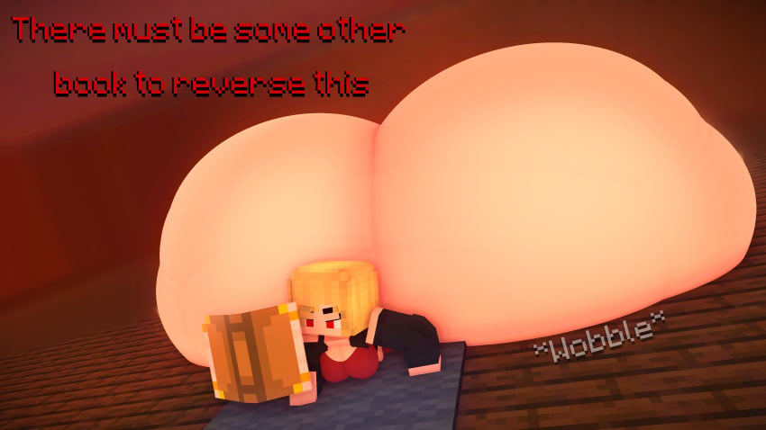 1girls alternate_version_available annoyed ass_bigger_than_body ass_bigger_than_breasts ass_bigger_than_head ass_bigger_than_torso big_breasts cappuccinodrinker hyper hyper_ass massive_ass meat_wall_(body_type) minecraft solo_female tagme