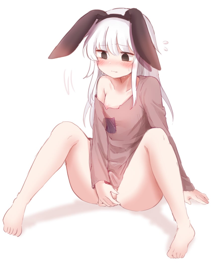 animal_ears bunny_ears honyang masturbation no_bra nopan sketch