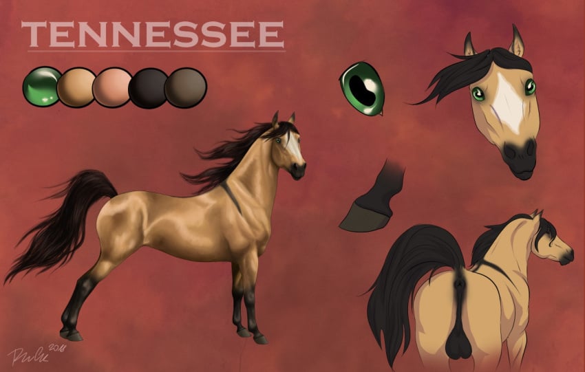 2018 anus balls black_anus black_balls black_mane black_markings black_tail dated equid equine equine_anus feral fur genitals glistening glistening_eyes green_eyes horse male mammal mane markings mouth_closed rear_view rufciu side_view signature simple_background solo tail tan_body tan_fur tennesseestud white_markings