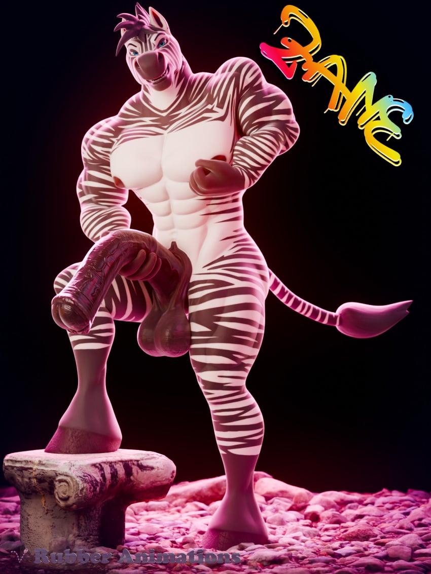 3d_(artwork) anthro digital_media_(artwork) equid equine hi_res male mammal rubber_(artist) solo tagme zane_(rubber) zebra