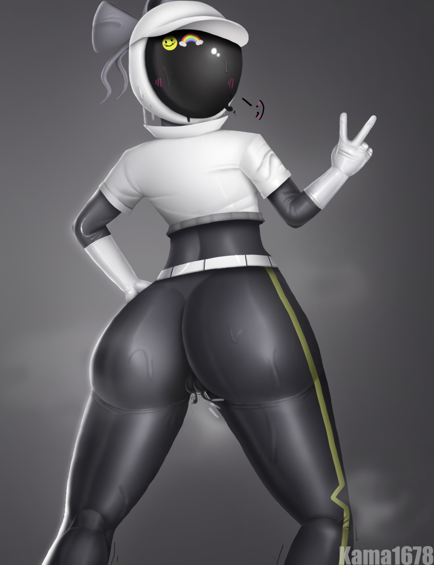 ass ass_focus astronaut_suit clothes glitch_productions kama1678 latex_suit murder_drone murder_drones only_female pussy_focus pussy_juice tessa_elliot tessa_elliot_(space_suit) wet_clothes wet_pussy